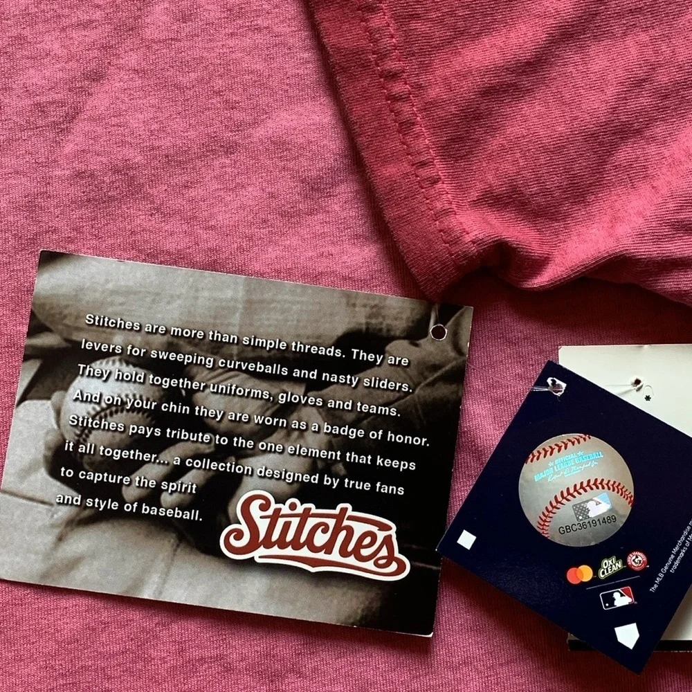 Stitches St Louis Cardinals T-Shirt Size Men’s Large Red Ombre New - Picture 5 of 6